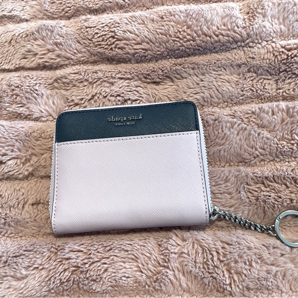Kate Spade pale lilac slightly shimmery zip around wallet